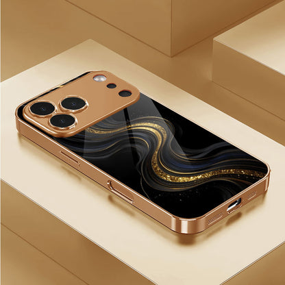 Black Gold Quicksand Pattern Case for iPhone