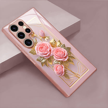 Three Flowers Pattern Hard Case for Samsung