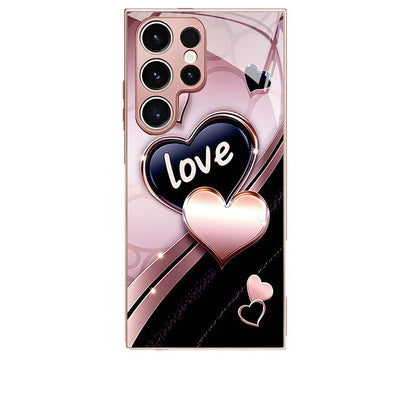 Pink Black Love Pattern Hard Case for Samsung