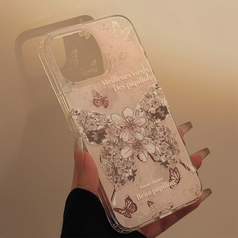 Rose Butterfly Chain Case for iPhone