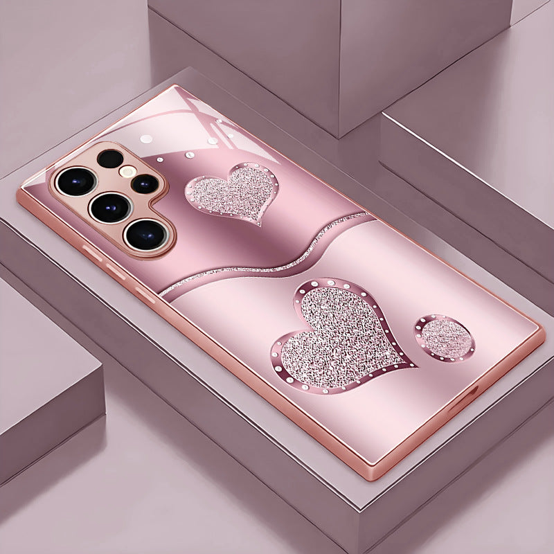 Curve Double Heart Hard Case for Samsung