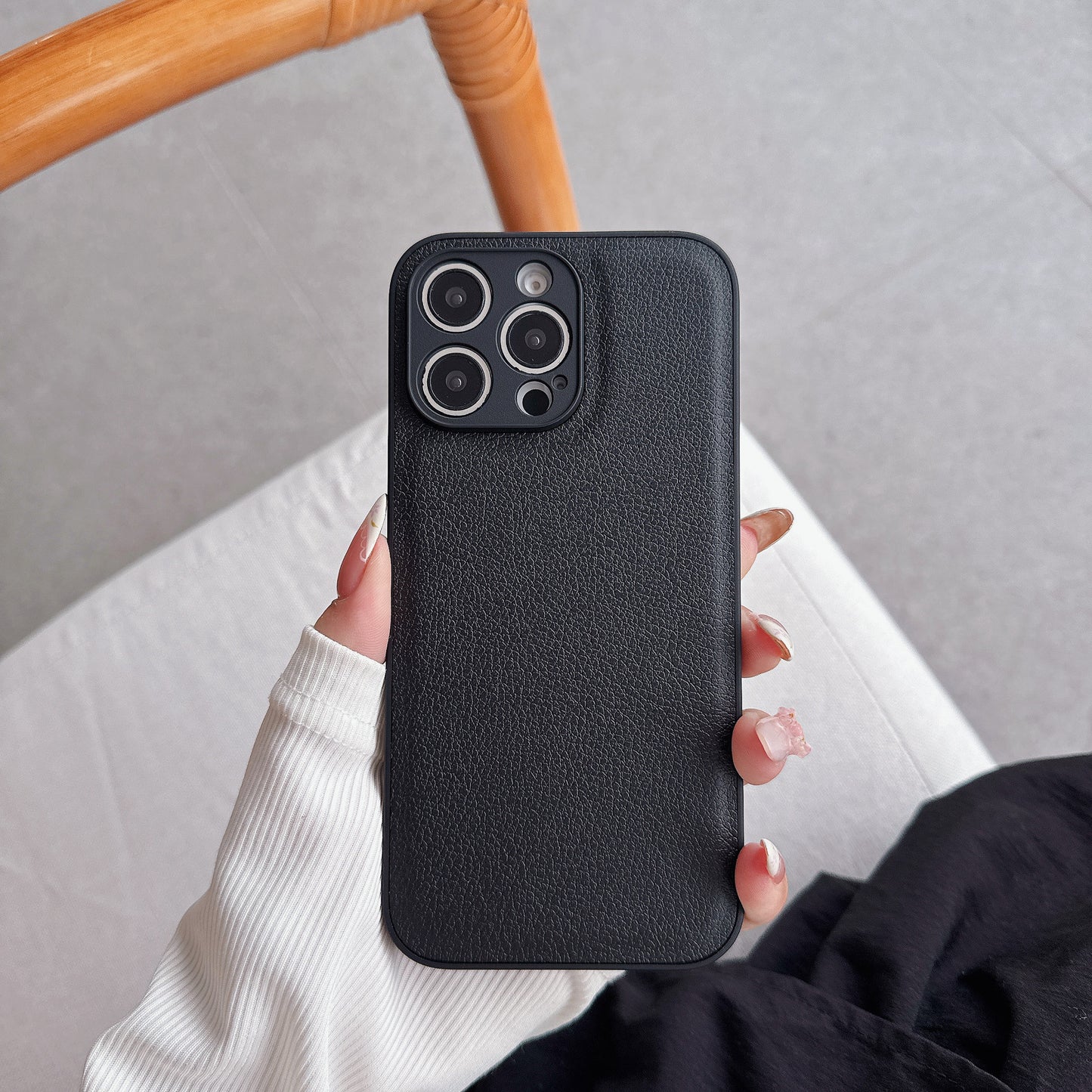Litchi Grain Leather Case for iPhone