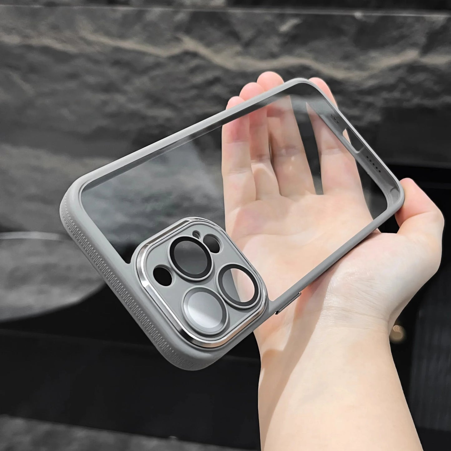 Lens Protection Transparent Case For iPhone