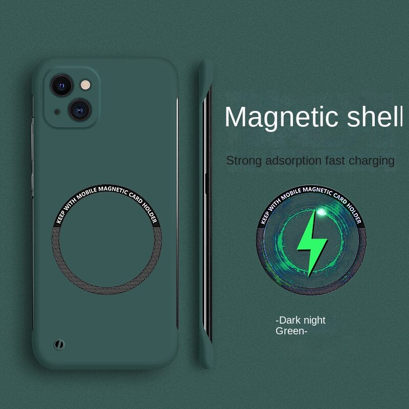 Magnetic Frameless Hard Case For iPhone