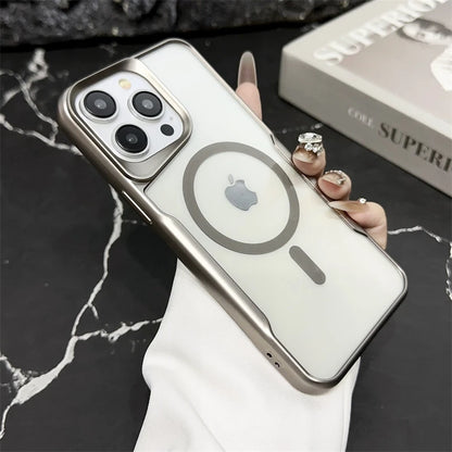 Plating Frame Clear Soft Case For iPhone