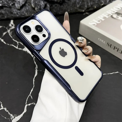 Plating Frame Clear Soft Case For iPhone