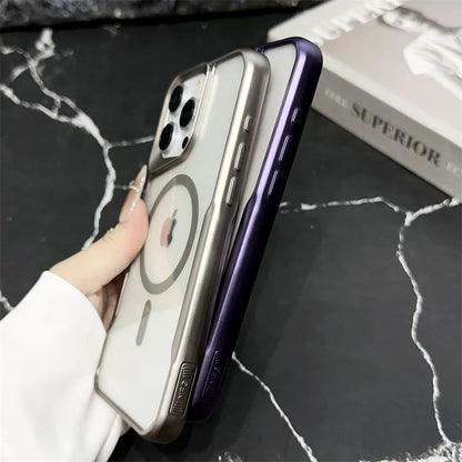 Plating Frame Clear Soft Case For iPhone