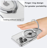 Plating Ring Magnetic Transparent Case For iPhone