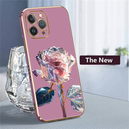 Rose Flower Soft Case For iPhone