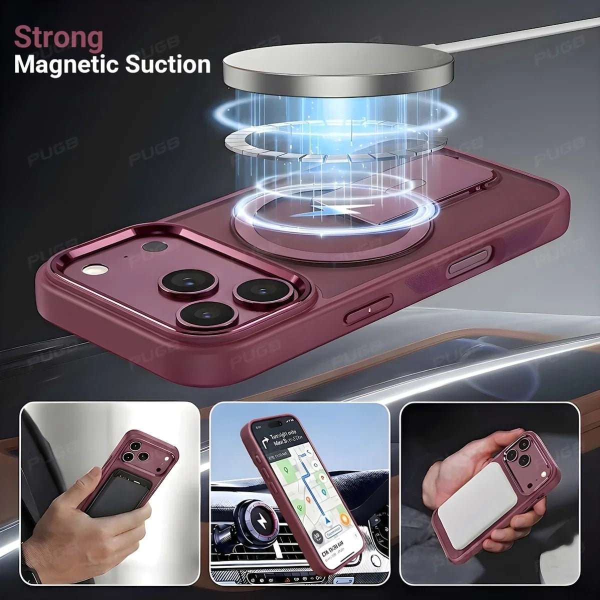 Invisible Stand Matte Case for iPhone