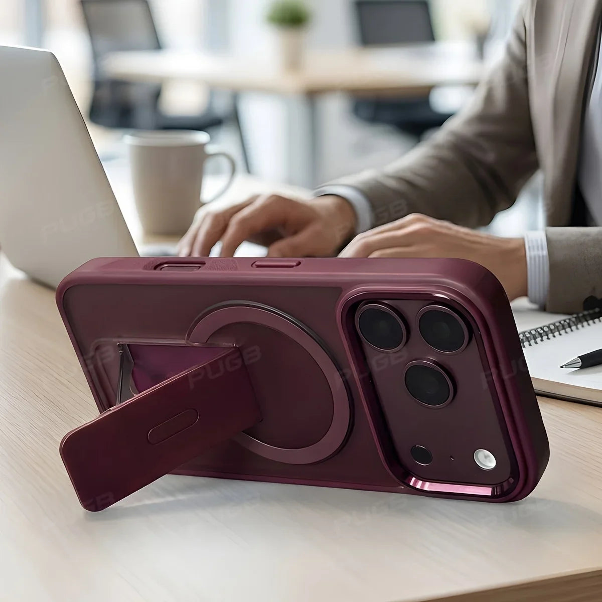 Invisible Stand Matte Case for iPhone