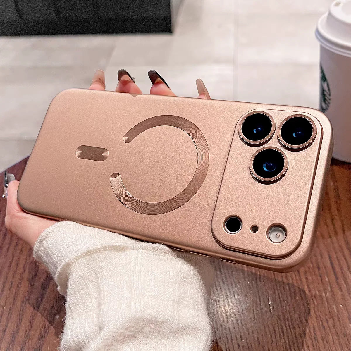 Metallic Paint Soft Case For iPhone