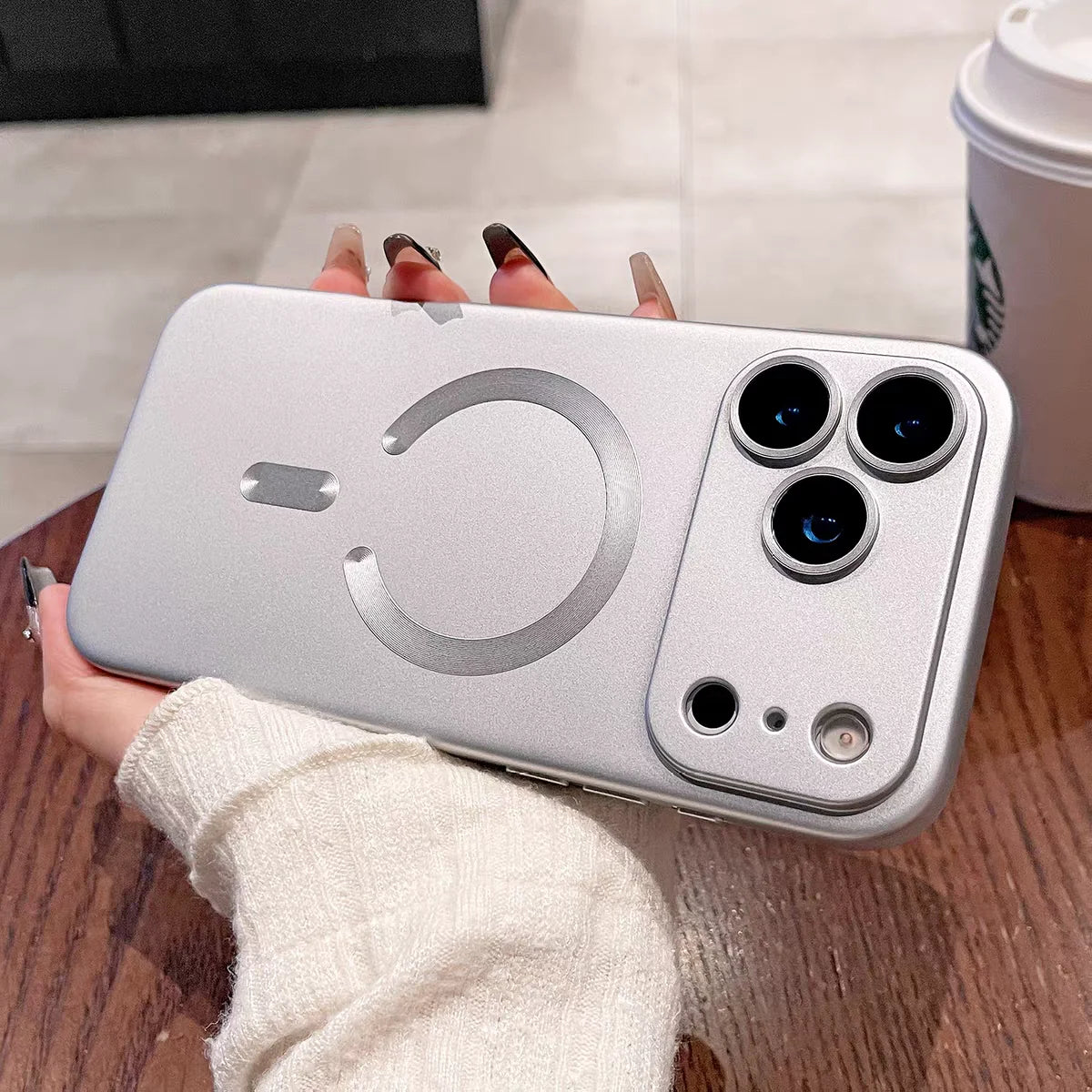 Metallic Paint Soft Case For iPhone