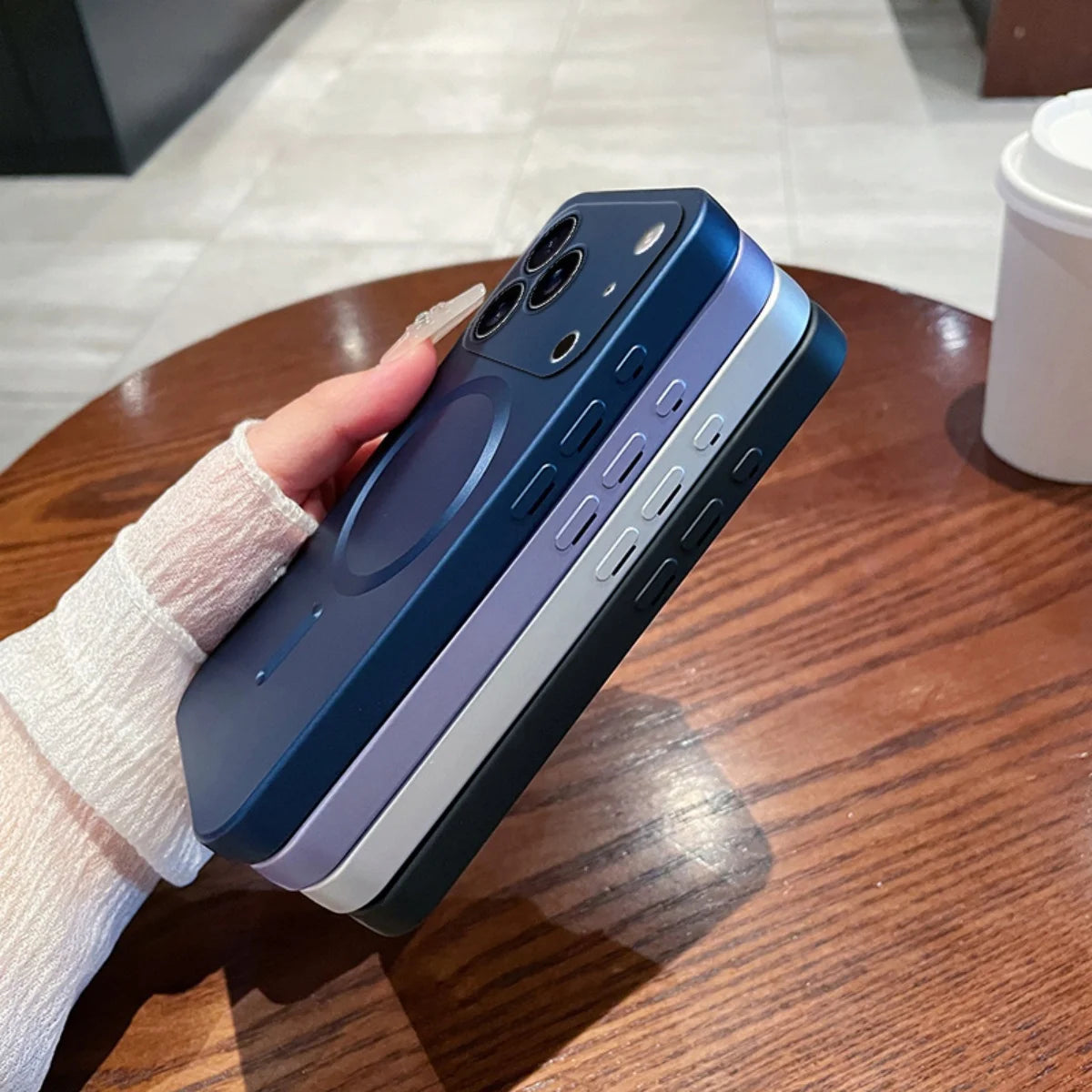 Metallic Paint Soft Case For iPhone