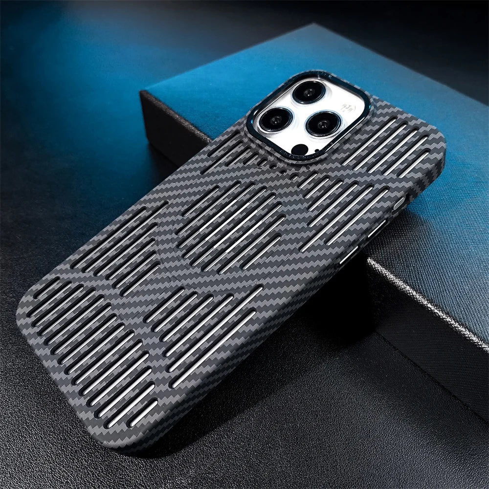 Carbon Fiber Heat Dissipation Case For iPhone