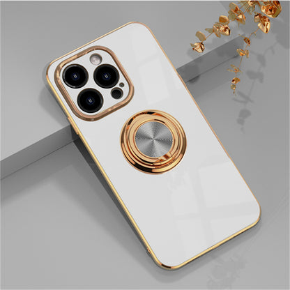 Ring Holder Plating Magnetic Case For iPhone