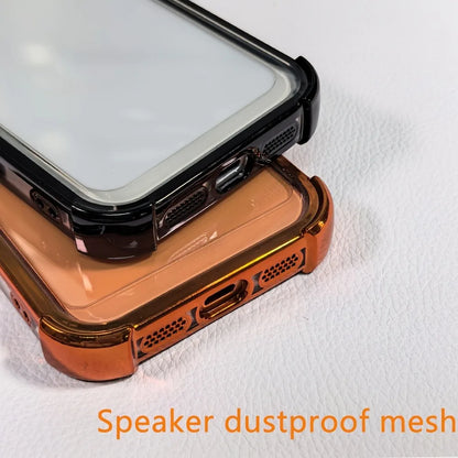 Shockproof Plating Transparent Case for iPhone