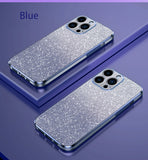 Gradient Glitter Plating Silicone Case for iPhone