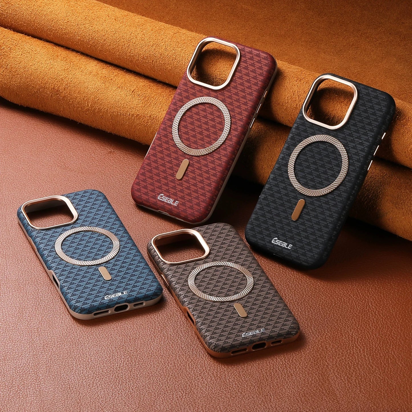 Matte Shockproof Leather Case For iPhone