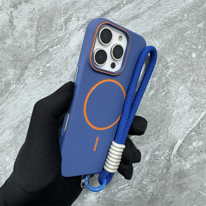 Lanyard Matte Hard Bumper Case For iPhone