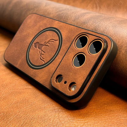 PU Leather Deer Shockproof Case for iPhone
