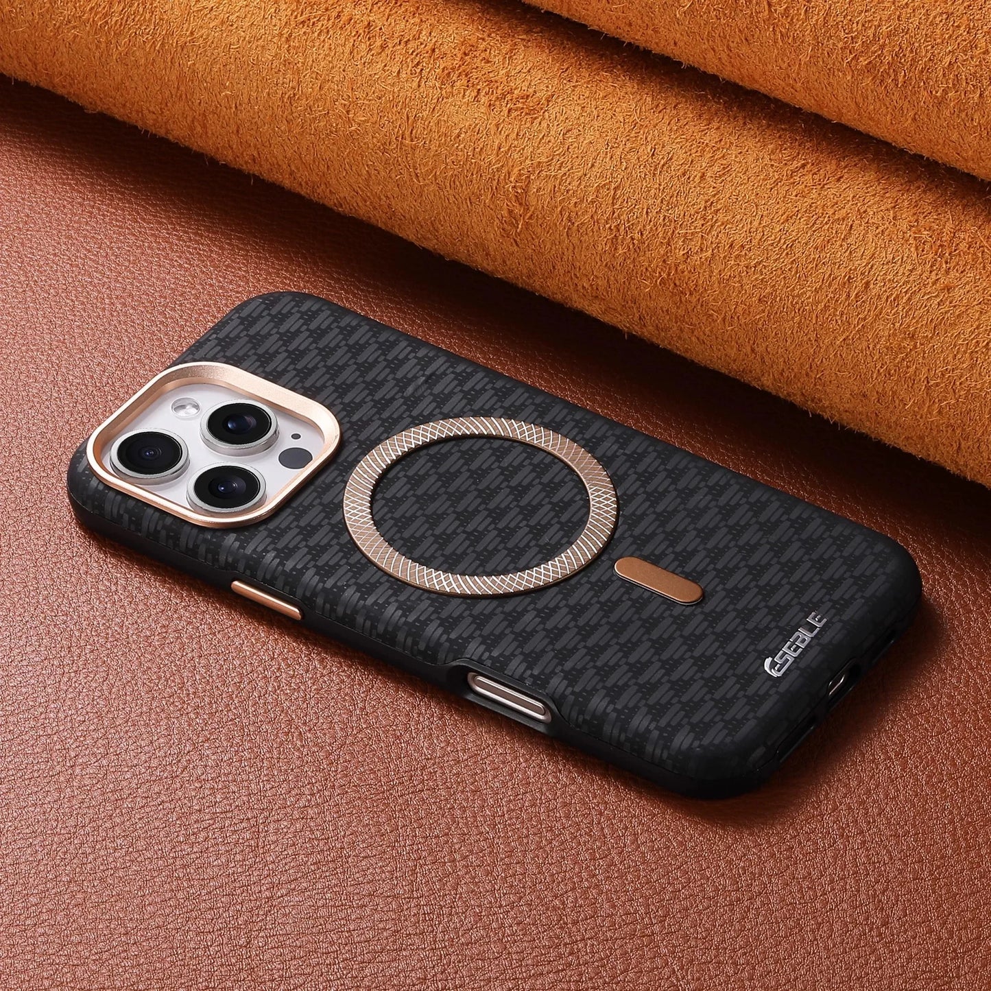 Matte Shockproof Leather Case For iPhone