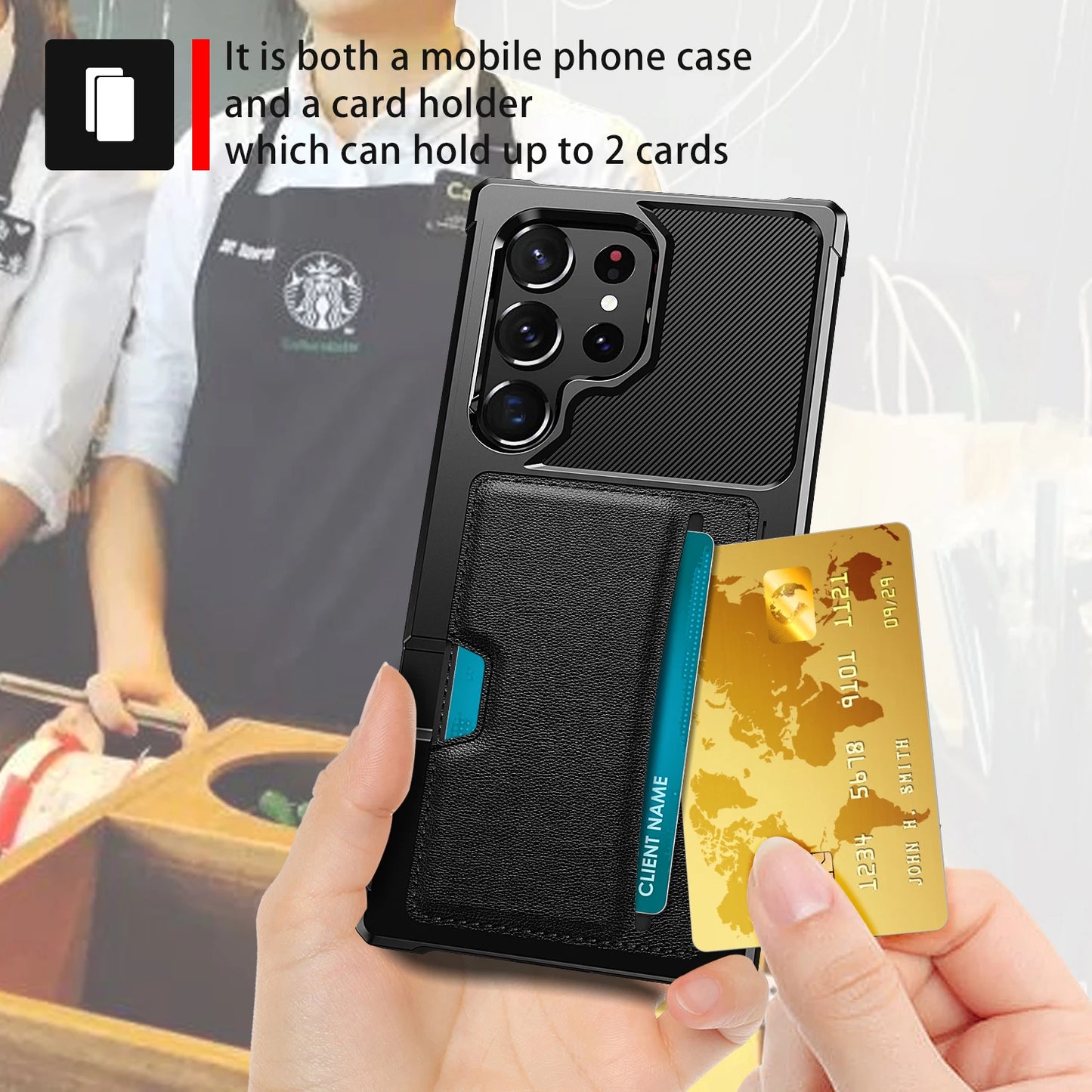 Shockproof Card Pocket Case for Samsung Galaxy