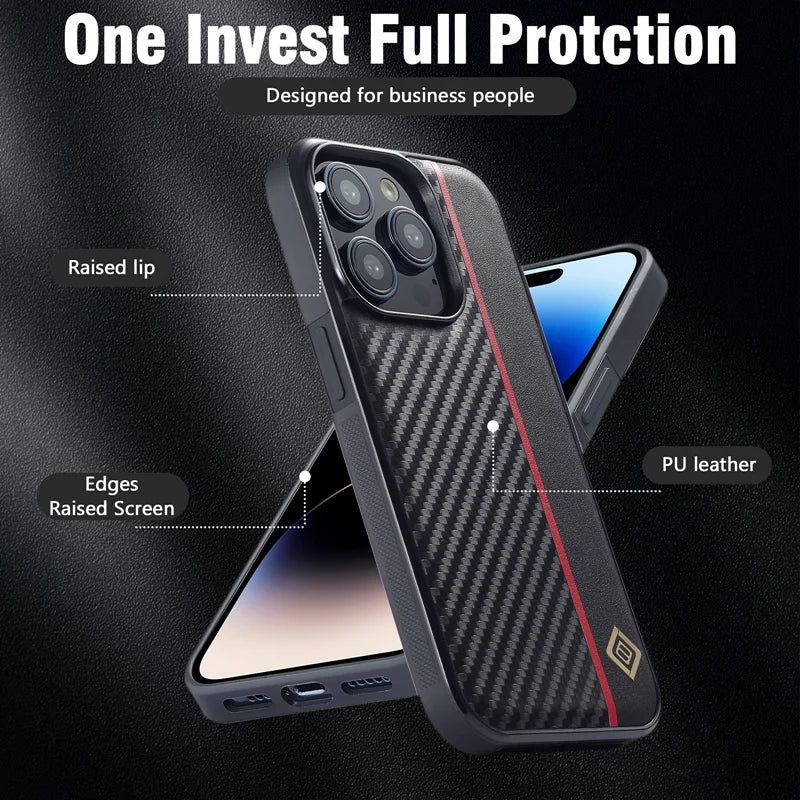 PU Leather Shockproof Case for iPhone