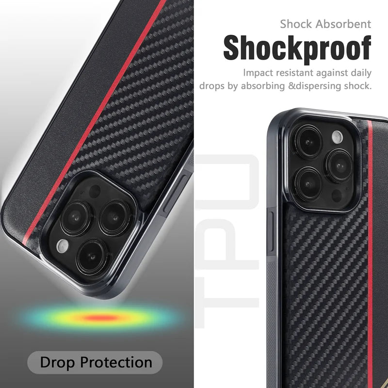 PU Leather Shockproof Case for iPhone