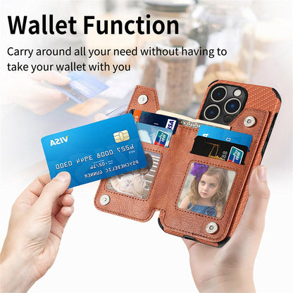2 in 1 Card Holder Wallet Case For iPhone
