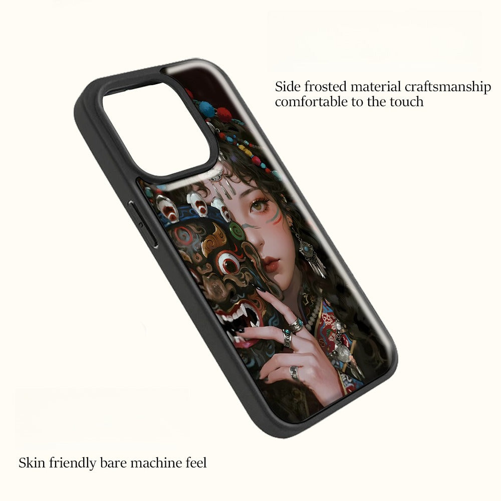 Masked Girl Shockproof Case for iPhone