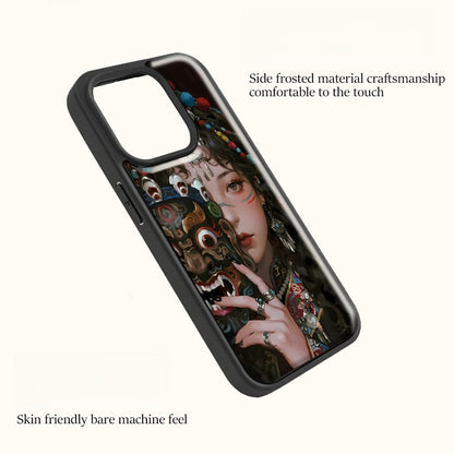 Masked Girl Shockproof Case for iPhone