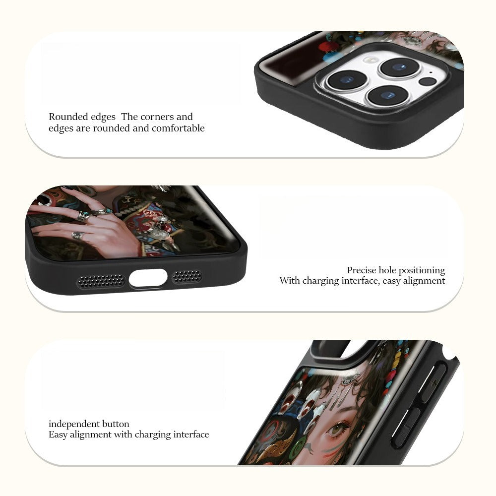 Masked Girl Shockproof Case for iPhone