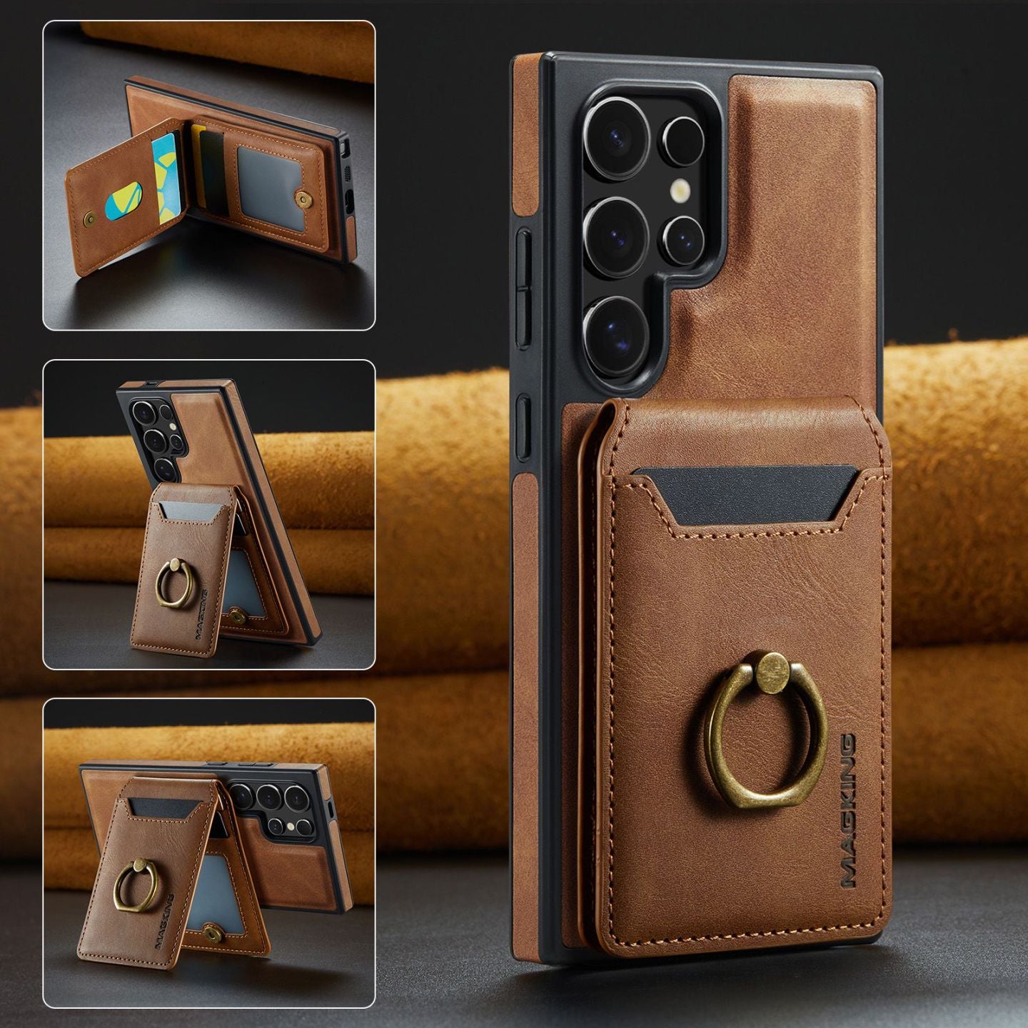 Detachable Magnetic Wallet Case for Samsung Galaxy