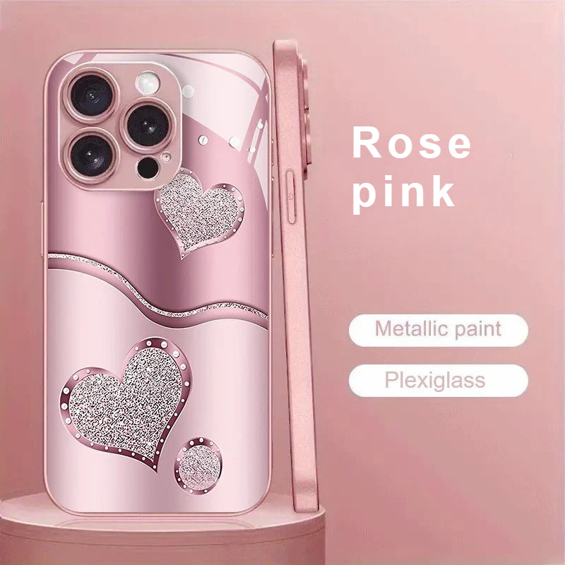 Curve Double Heart Hard Case for iPhone