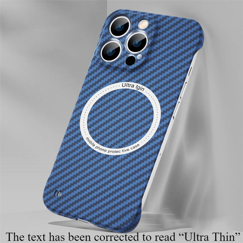 Carbon Fiber Texture Frameless Case For iPhone