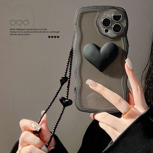 3D Love Heart Lens Protection Case for iPhone