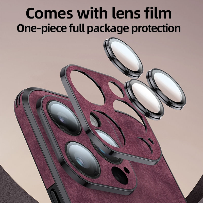 Lens Protection Magnetic Soft Case For iPhone