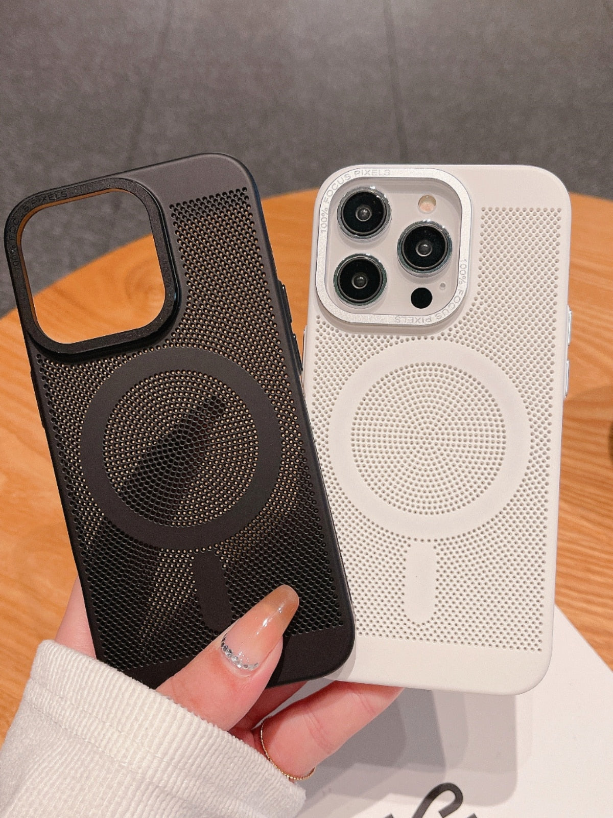 Breathable Mesh Magnetic Hard Case For iPhone