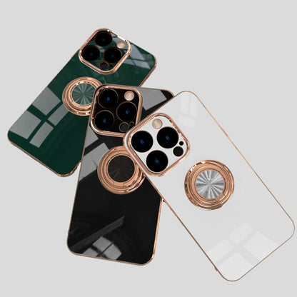 Ring Holder Plating Magnetic Case For iPhone