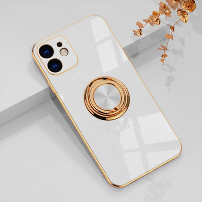 Ring Holder Plating Magnetic Case For iPhone