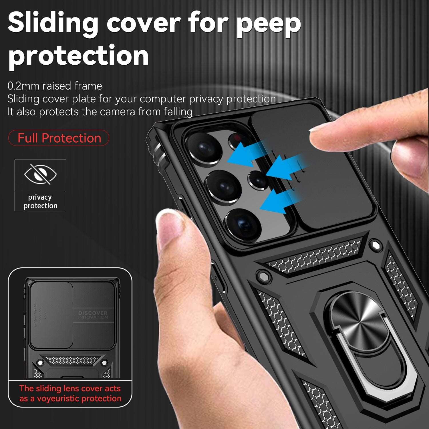 Slide Lens Protect Bumpers Armor Cover for Samsung Galaxy